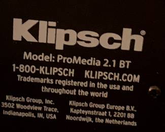 #94	Klipsch Subwoofer and 2 speakers - model promedia2.1BT	 $50.00