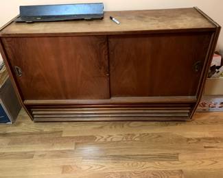 #27	Salzburg Stereo Cabinet w/Phono (broken condition) - (as is side) - 49x16x29.5	 $35.00