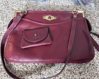 Vintage Etienne Aigner leather bag and wallet