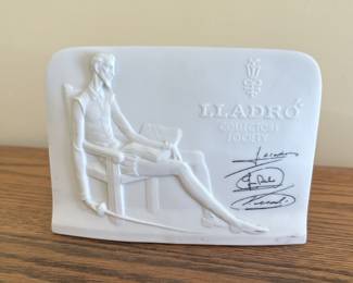 Lladro Collectors Society Signed Plaque Don Quixote Matte Bisque Porcelain Spain