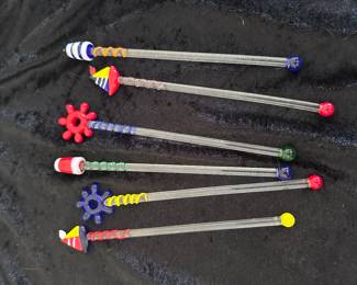 Glass swizzle sticks