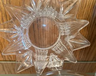 Glassware floral plate