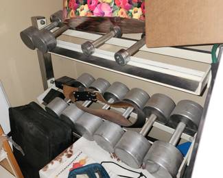 Vintage dumbbell weight set