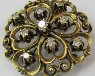 NINE 9 DIAMONDS IN 14K GOLD