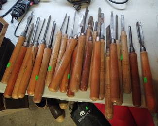 Wood turning chisels 