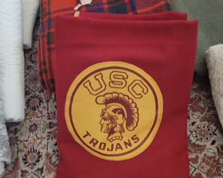 Vintage Trojan wool blanket 