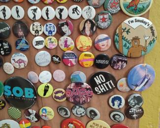 Vintage pin back buttons