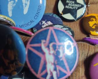 Vintage music pin back buttons