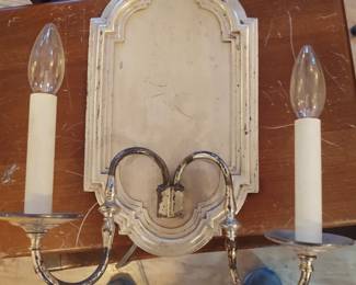 Silver plate Wall Sconce 