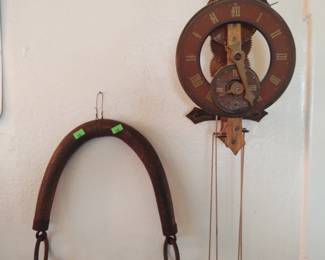 Korean cattle bells Vintage all wood movement clock