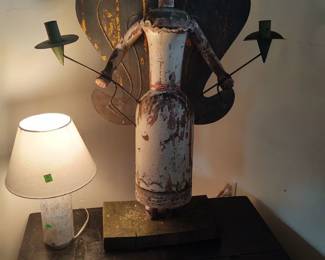 Amazing size Antique Erzgebridge mine Figurine angel