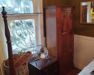 Antique 4 Post bed and a second armoire