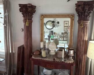 Large carved pillars