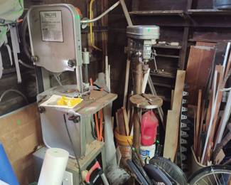 Wood Band saw and standing Drill press 