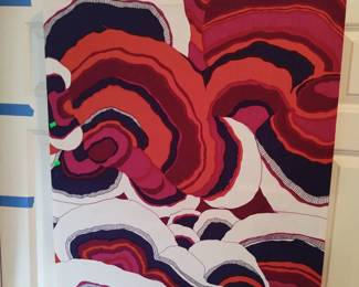 Printed fabric wall art