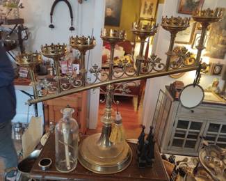 Antique Church altar candelabra