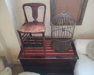 Painted top cedar chest