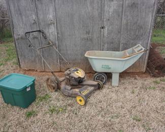 lawn mower, garden cart