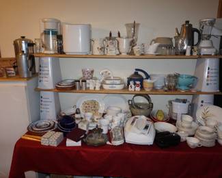 dishes, kitchen, small appliances