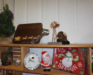 Christmas cutting  board, table top tree, Christmas decor