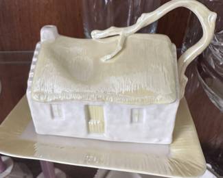 Belleek Country Cottage Butter Dish