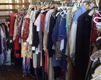 Lots of clothing, vintage and newer stuff