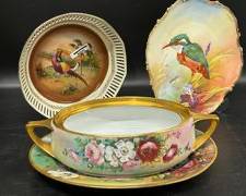 Fine Rosenthal Donatello LS & S FRENCH LIMOGES & Bavaria German HAND PAINTED Porcelain DECORATIVE PLATES
