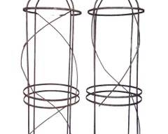 Pair 83" Tall Iron Topiary Stands
