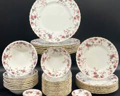 Fine Minton Ancestral S376 Bone China Dinner Plates, Side Plates, Bowls, Small Bowls, and Mini Dishes
