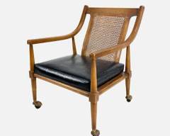 MCM Walnut Carved Armchair
