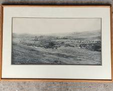 1907 Laton Alton Huffman Black and White Photo Miles Montana Cattle Herding America North West
