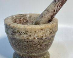 Fabulous Antique Carved MArble Mortar and Pestle
