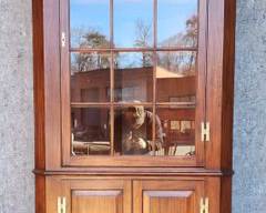 20th Century Henkel Harris Willd Black Cherry Corner Cabinet #973-734 Finish 24
