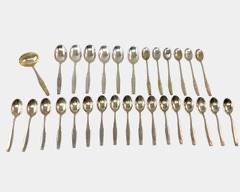 fine 800 Sterling Silver Spoons Rostefrei Solingen 1016 Grams
