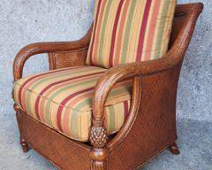 Fantastic Ethan Allen PAlm Grove Rattan Arm Chair
