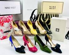 Nine West, Ralph Lauren, Taryn Rose, Willis Fancy, Chinese Laundry And Ann Klein Assorted Dress Shoes,/Pumps, Heel Collection Lot, Purple, Hot Pink, Green, Black, Yellow, Tanz Sizes 6M and 6.5M In Original Boxes(except for Ralph Lauren)
