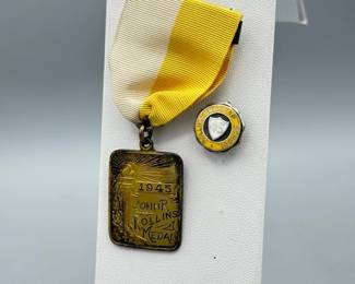 (2) 1945 Rollins Grammar Sterling Silver Pins
