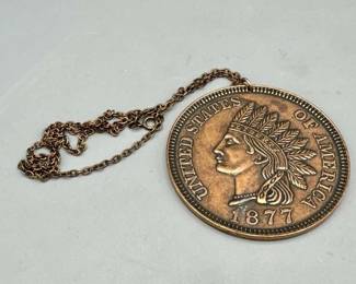 3" Indian Head Penny Pendant
