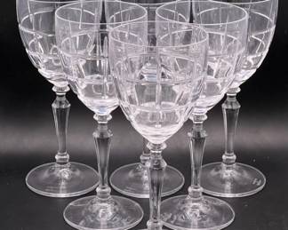 (6) Waterford Crystal Marquis Wine Glasses
