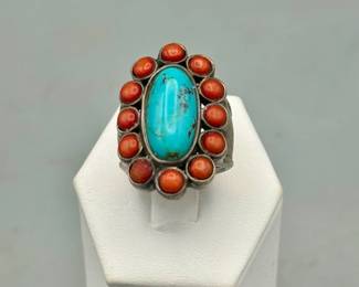 Sterling Silver Ring With Potential Turquoise Stone
