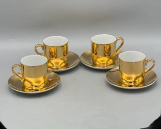Lord & Taylor Gold Luster Teacup And Saucer Set

