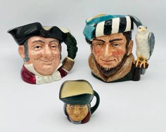 (3) Royal Doulton Jolly Philpots & Toby Jugs Circa 1959
