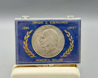 1971 Eisenhower Memorial Dollar In Case
