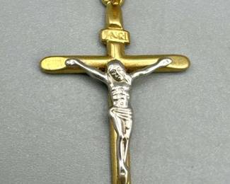 14KT Gold Crucifix Necklace Pendant
