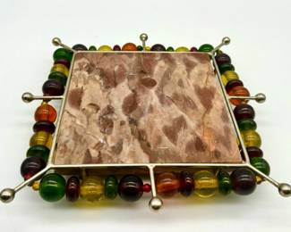 Large Indian Stone Trivet
