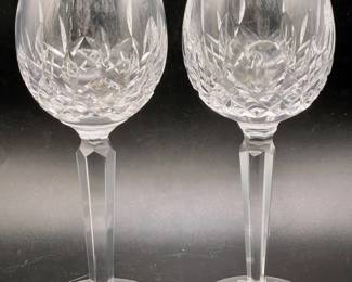 Pair Of Waterford Crystal Lismore Hock Stemware
