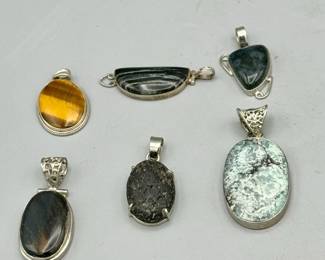 (6) "925" Stamped Necklace Pendants

