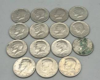 (15) Kennedy Half Dollar Coins
