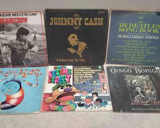 (6) Top Of Time Album Lot FT- Johnny Cash, Sesame Street, Beatles, Sugar Hill
