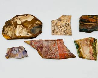 (6) Fascinating Mineral Slabs With Jasper From Morrisonite
